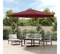 Parasol de Jardin en Porte-à-faux Pare-soleil Abri de Soleil Blanc Sable vidaXL
