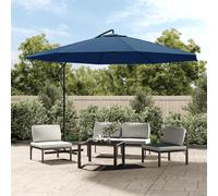 Parasol de Jardin en Porte-à-faux Pare-soleil Abri de Soleil Blanc Sable vidaXL