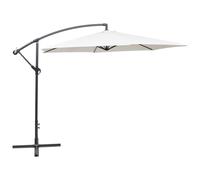 Parasol de Jardin en Porte-à-faux Pare-soleil Abri de Soleil Blanc Sable vidaXL