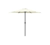 Vidaxl Parasol D'extérieur Et Mât En Aluminium 270x246 Cm Blanc Sable Blanc