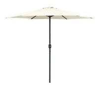 Parasol de jardin et mât en aluminium 270x246 cm Blanc sable Beige G