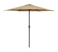 vidaXL Parasol met aluminium paal 270x246 cm taupe47347 Taupe G