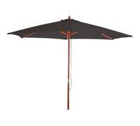 Parasol de jardin Florida, Ø 3m polyester/bois 6kg anthracite Gris G