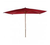 Parasol En Bois, Parasol De Jardin Florida, Parasol De Marché, Rectangulaire 2x3m Bordeaux Rouge