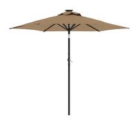 Parasol de jardin inclinable avec manivelle 225 x 225 x 212 cm en polyester tau