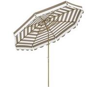 Outsunny Parasol de jardin extérieur parasol inclinable octogonal Ø 2,7 x 2,4 m avec ouverture fermeture manivelle, toile 180 g/m² protection anti-UV, parasol pour balcon, terrasse, gris clair
