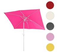 Parasol de jardin - N23 - 2x3m rectangulaire inclinable - Polyester/Aluminium - Rose - Léger et pratique