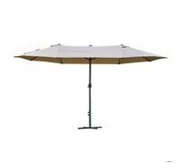 Parasol de jardin Outsunny Acier 460x270x240cm Café