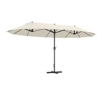 Parasol de jardin Outsunny Acier 460x270x240cm crème