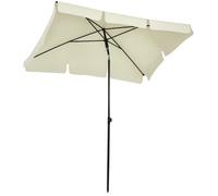 Outsunny Parasol rectangulaire inclinable Alu, acier, polyester haute densité 2 m beige clair