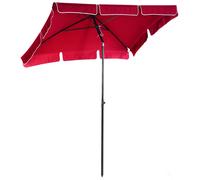 Outsunny Parasol en aluminium 198 x 130 x 245 cm Rouge