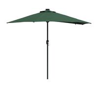 Parasol De Jardin Pliable Moderne Avec Led Solaires 294 X 150 X 223 Cm En Polyester Vert Helloshop26 02_0058659 Multicolore