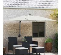 Vidaxl Parasol De Terrasse Noir Polyester, Acier Grand Inclinable