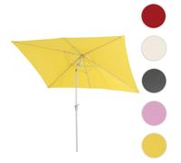 Mendler Parasol N23 2 x 3 m rectangulaire inclinable polyester/aluminium 4,5 kg jaune