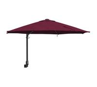 Parasol de jardin réglable - vidaXL - Bordeaux - 248x248x148 cm - Inclinable - Éclairage LED solaire