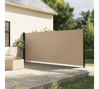 Parasol de jardin, store latéral, extensible, beige, 160 x 600 cm, voile d'ombrage pour balcon, terrasse, installation facile