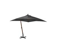 Parasol Suspendu avec Poteau en Bois Pare-soleil Abri de Soleil Vert vidaXL