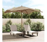Parasol de jardin VIDAXL en bois taupe 300x300x273 cm anti-UV et anti-décoloration