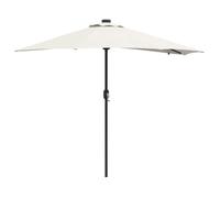 Parasol de jardin - vidaXL - Sable - 294x149x223 cm - Cadre en aluminium - Éclairage LED intégré - Système solaire