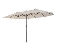 Outsunny - parasol extérieur - Acier - 455x270x240cm - Crème