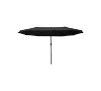 Parasol de jardin XXL parasol grande taille 4,6L x 2,7l x 2,4H m ouverture fermeture manivelle acier polyester haute densité noir Noir