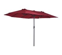 Grand parasol droit de jardin acier polyester