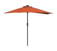 Parasol de marché moderne - vidaXL - Terracotta - 150x294x223 cm - Cadre en aluminium - Éclairage LED intégré