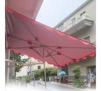 Parasol de marché rectangulaire 250 x 200 cm et 200 x 200 cm, pare-soleil réglable pour terrasse, bistro, café, auvent (bleu, 2 x 1,5 m) - Idéal pour le jardin, la plage et les événements en plein air