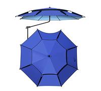 Parasol de, Parapluie de pêche à la Plage ° Rotation Rotation, Preuve de l'eau, avec Sac de Rangement, pour Le Camping, Barbecue, Bord de mer, Parapluie Solaire voiles