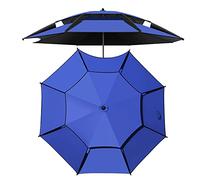 Parasol de Parasol 1pcs Parasol de Parasol de, Parapluie de pêche, Rotation à 360 °, Bords festonnés, Grand Parapluie du Vent de Pluie, Ventilation, Jardins, Cour de Plage, Ombre de Soleil pour ou