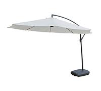 Parasol de Parasol de 3,5 m de Grande crème + Cantilever de Base Parasol Parasol Solaire Parasol de Patio Parasol Peut fournir la quantité Parfaite d'ombre pour Un Grand Espace Social extérieur