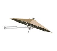 Parasol de Parasol Parasol Parasol Parasol pour Patio extérieur, Parapluie du marché du Soleil de Balcon, Poteau en Aluminium, canopée Ø250 cm / 8ft (Couleur: Kaki)