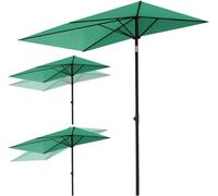 Parasol De Patio Extérieur Demi-rectangulaire Petit Parasol De Balcon avec Réglage De La Hauteur Inclinaison du Bouton-Poussoir Protection UV étanche pour Jardin Pelo, Green