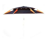 Parasol de patio octogonal de 2,4 m - Double auvent protection UV facile à ouvrir et inclinable pour extérieur, jardin, terrasse, pêche et terrasse - Abri de 2,4 m