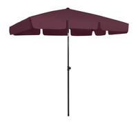 Parasol de plage 200 x 125 cm 200 x 125 x 245 cm bordeaux