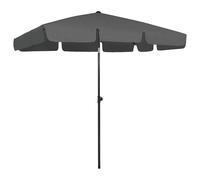 Parasol de Plage Anthracite 200x125 cm Abri de Soleil Jardin Extérieur vidaXL