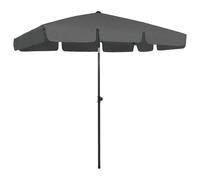 Parasol de Plage Anthracite 200x125 cm Abri de Soleil Jardin Extérieur vidaXL