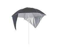 Parasol de plage avec parois latérales Anthracite 215 cm, pare-soleil de plage, parasol d'extérieur, parasol de 318839