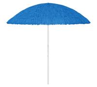 vidaXL Parasol de plage Hawaii 300 cm Bleu – Anti-UV, anti-décoloration