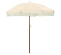 Parasol de plage inclinable léger moderne 160 x 160 x 196 cm en polyester jaune