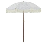 Parasol de plage inclinable léger portable 160 x 160 x 196 cm en polyester gris