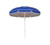 Outsunny Parasol de plage Ø 1,8 m, grand parasol inclinable, pliable, avec protection solaire UPF50+, légère sac de transport inclus, multicolore