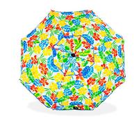 Parasol de Plage modèle 200 cm avec Spirale et Poteau de Course Total, 8 Baleines Protection Totale Contre Les Rayons UV (Hawai)