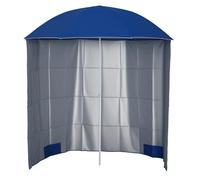 Outsunny Parasol de plage Ø 2,2 x 2,2 cm protection UV sac transport, sardines et lestage intégrés bleu