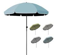 Parasol de plage portable avec fonction d'inclinaison, auvent de jardin imperméable pour terrasse, léger et facile à transporter, pas de base nécessaire, protection UV pour l'extérieur.