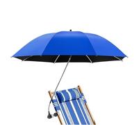 Parasol De Plage Portable | Parasol De Chaise Réglable À 360° Avec Pince | Pare-so-leil De Plage Avec Protection UV | Parasols Pour Chaises De Camping D'extérieur Pour Piscine, Jardin (Bleu Foncé)
