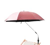 Parasol De Plage Portable | Parasol De Chaise Réglable À 360° Avec Pince | Pare-so-leil De Plage Avec Protection UV | Parasols Pour Chaises De Camping D'extérieur Pour Piscine, Jardin (Rosa)