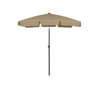 Vidaxl Parasol De Plage Taupe 180x120 Cm