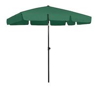 Parasol de plage vert 200x125 cm