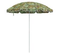Parasol de plage - vidaXL - 263x263x272 cm - Vert - Polyester et métal - Protection UV - Forme ronde - Assemblage requis